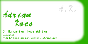 adrian kocs business card
